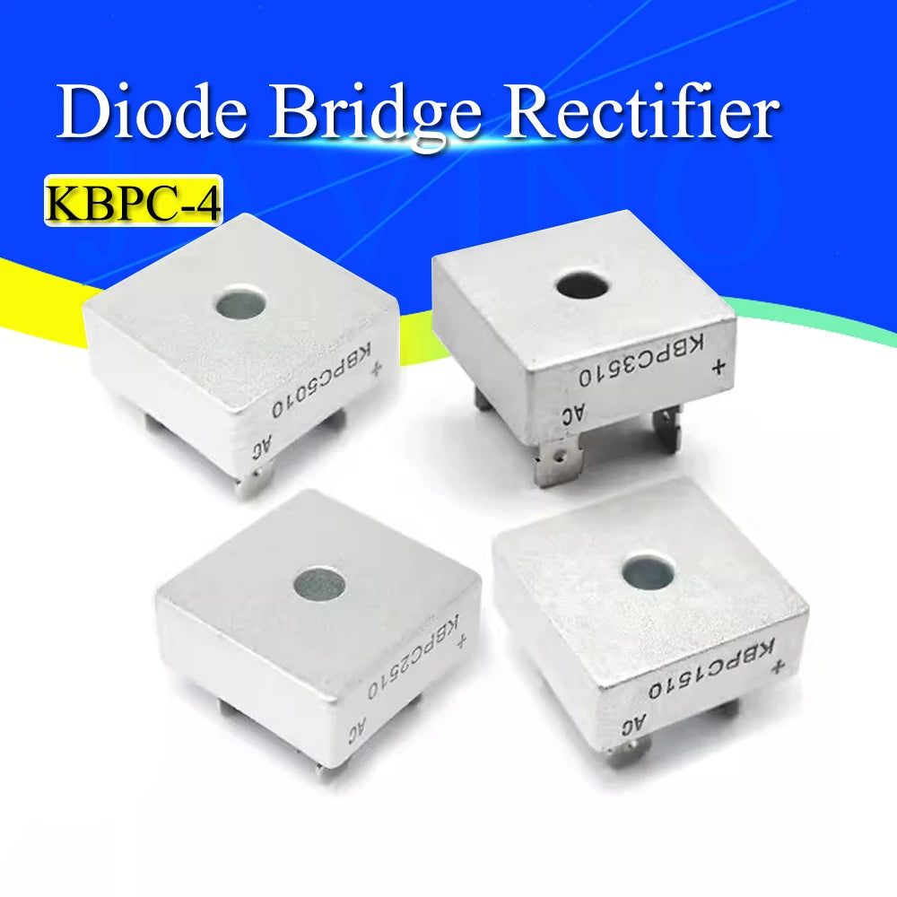 Javino 1/5/10Pcs KBPC1510 KBPC2510 KBPC3510 KBPC5010 Bridge Rectifier 15A 25A 35A 50A 1000V Single Phase Diode Rectifier