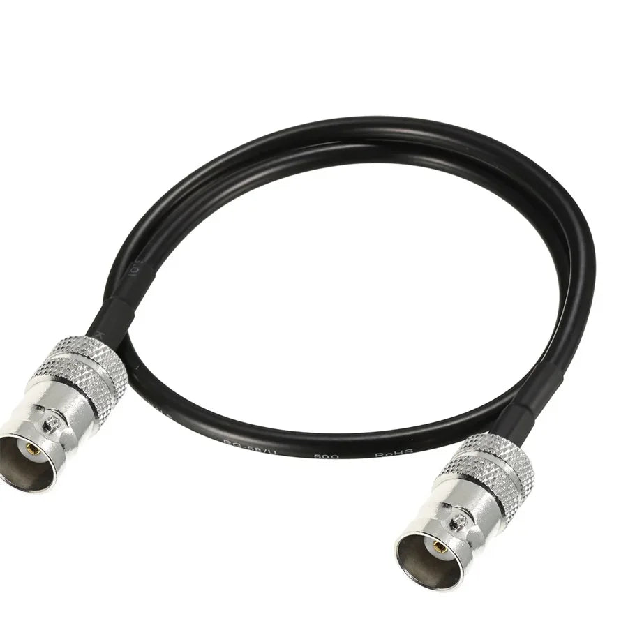 RG58 Cable BNC To BNC Male Female Q9 Plug Jack L TYPE Connector Copper Extension RF Brass Coaxial Wire Coax Jumper Pigtail Cable