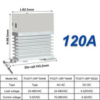 10A 25A 40A 60A 80A 100A Single Phase Slim SSR Solid State Relay With Heat Sink Industrial Relay DIN Rail Mount