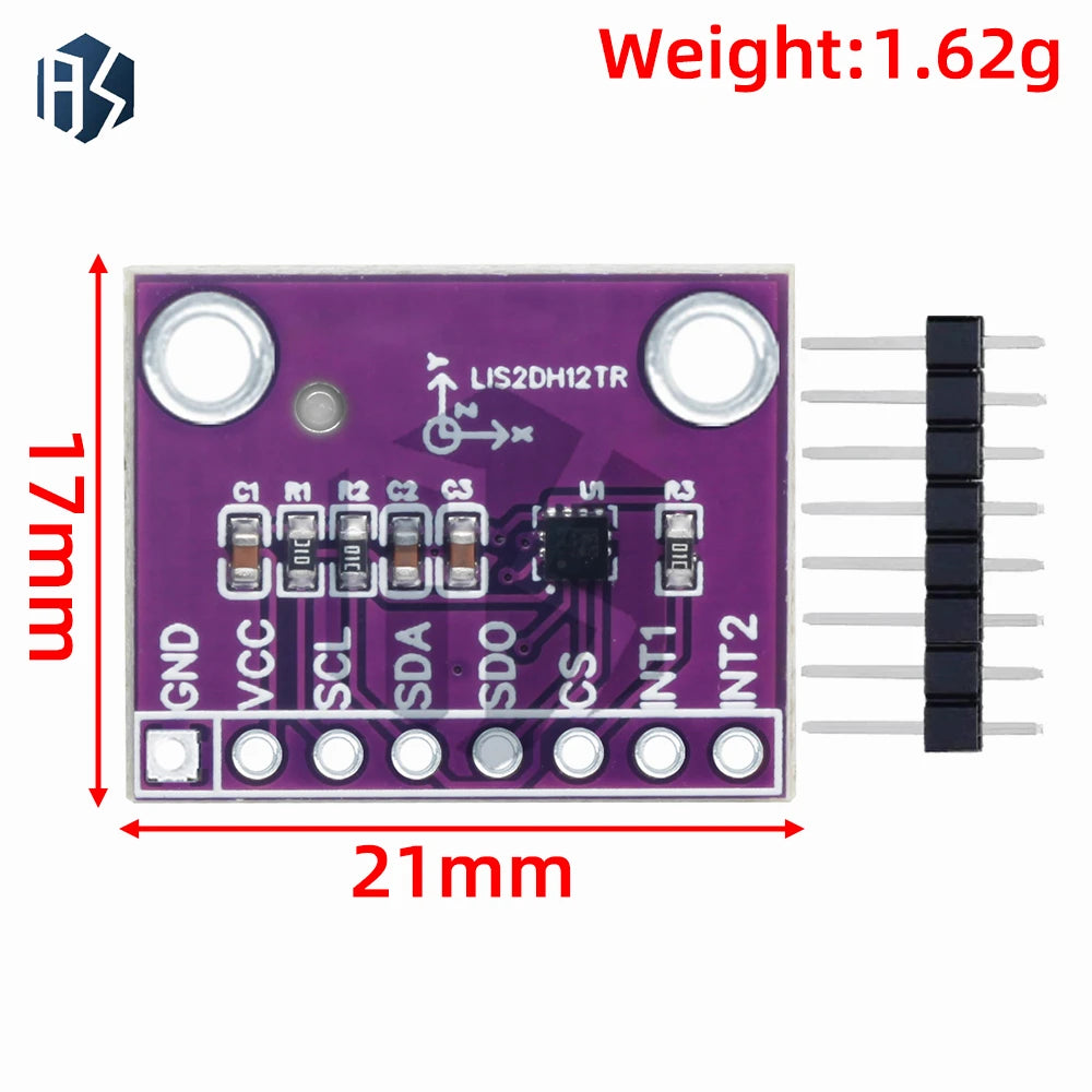 LIS2DH12TR Triaxial Accelerometer Module, ADXL345 Alternative Sensor Board