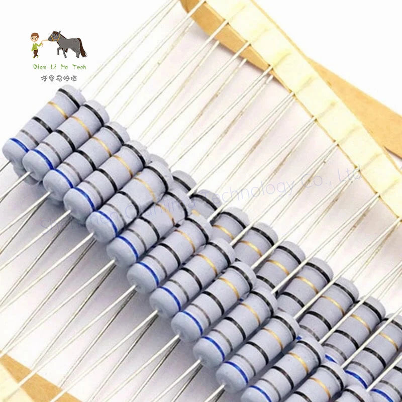10pcs 2W 5% Wire Wound Resistor Fuse Winding Resistance 0.1R ~ 100R 0.22R 1R 2R 3R 4.7R 6.8R 10R 12R 15R 20R 27R 33R 43R 56R ohm