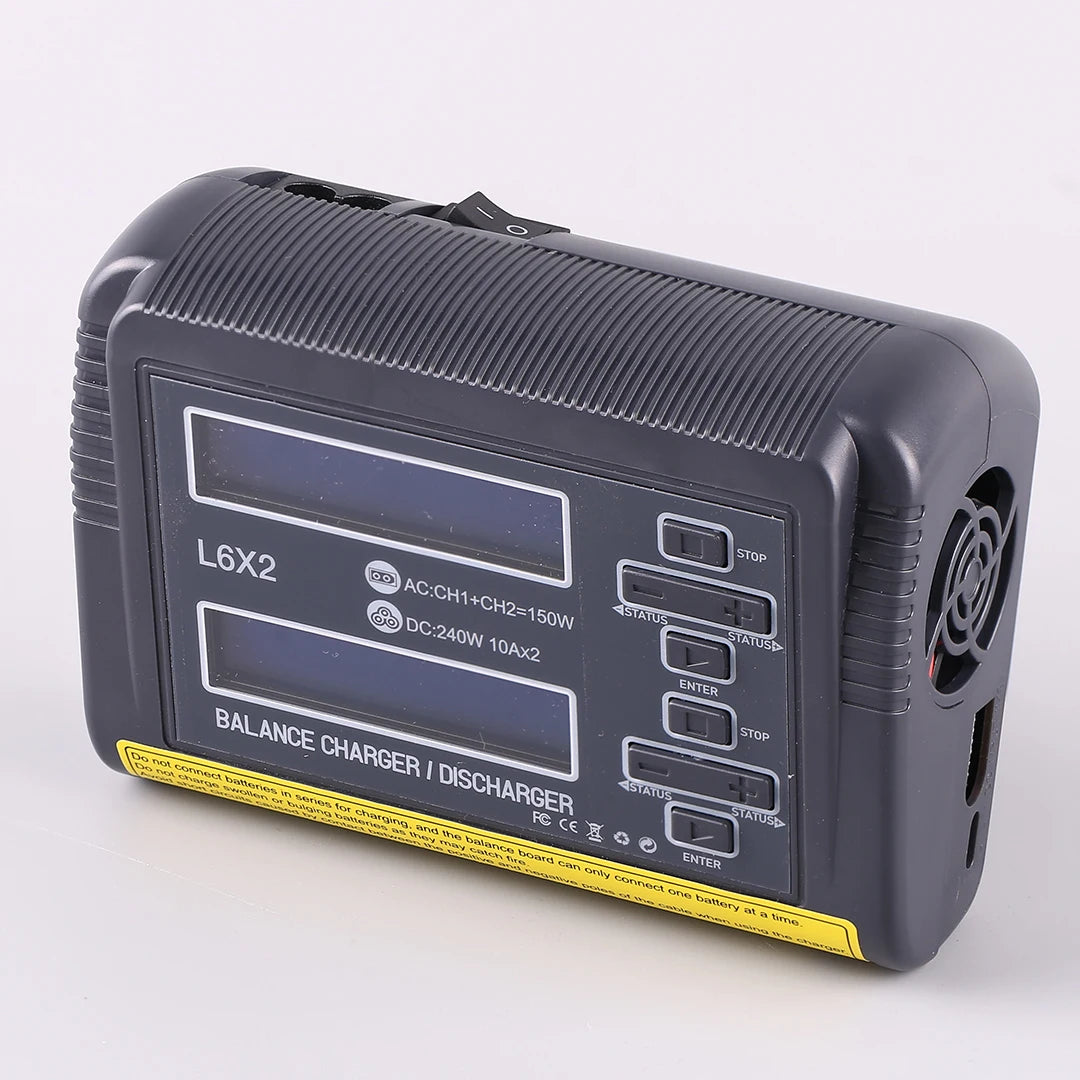 HTRC L6X2Lipo Intelligent Balanced Charger for RC Model Aircraft Dual Channel 2-6S Remote Control LiPo Battery Charger