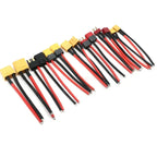 1 pair XT60 XT30 XT90 T Plug Male Female Connector with 10CM Wire, 12/14/16AWG Silicone Cable for RC Lipo Battery