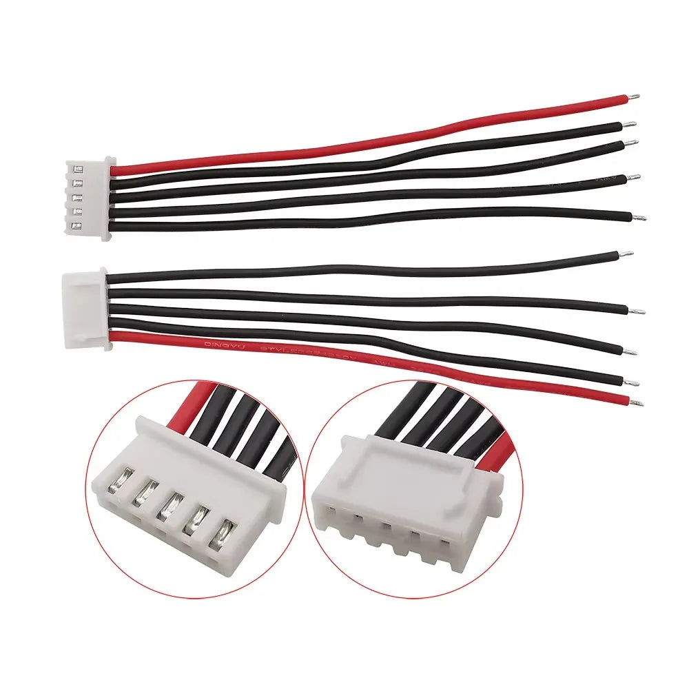 5Pcs JST XH 1S 2S 3S 4S 5S 6S 7S Lipo Battery Balance Charger Cable IMAX B6 Connector Plug 22AWG Silicone Wire 10cm 20cm