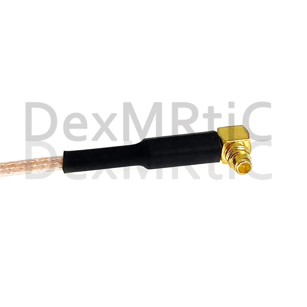 MMCX  Male Right Angle Pigtail Cable RG178  25cm Long Other End Exposed