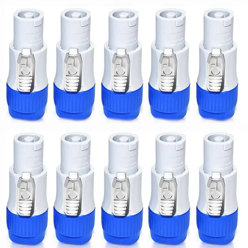 10Pcs 3Pin Powercon XLR Connector 20A Power Plug Power Socket NAC3FCA NAC3MPA NAC3FCB Male Plug Adapter Stage Light LED Screen