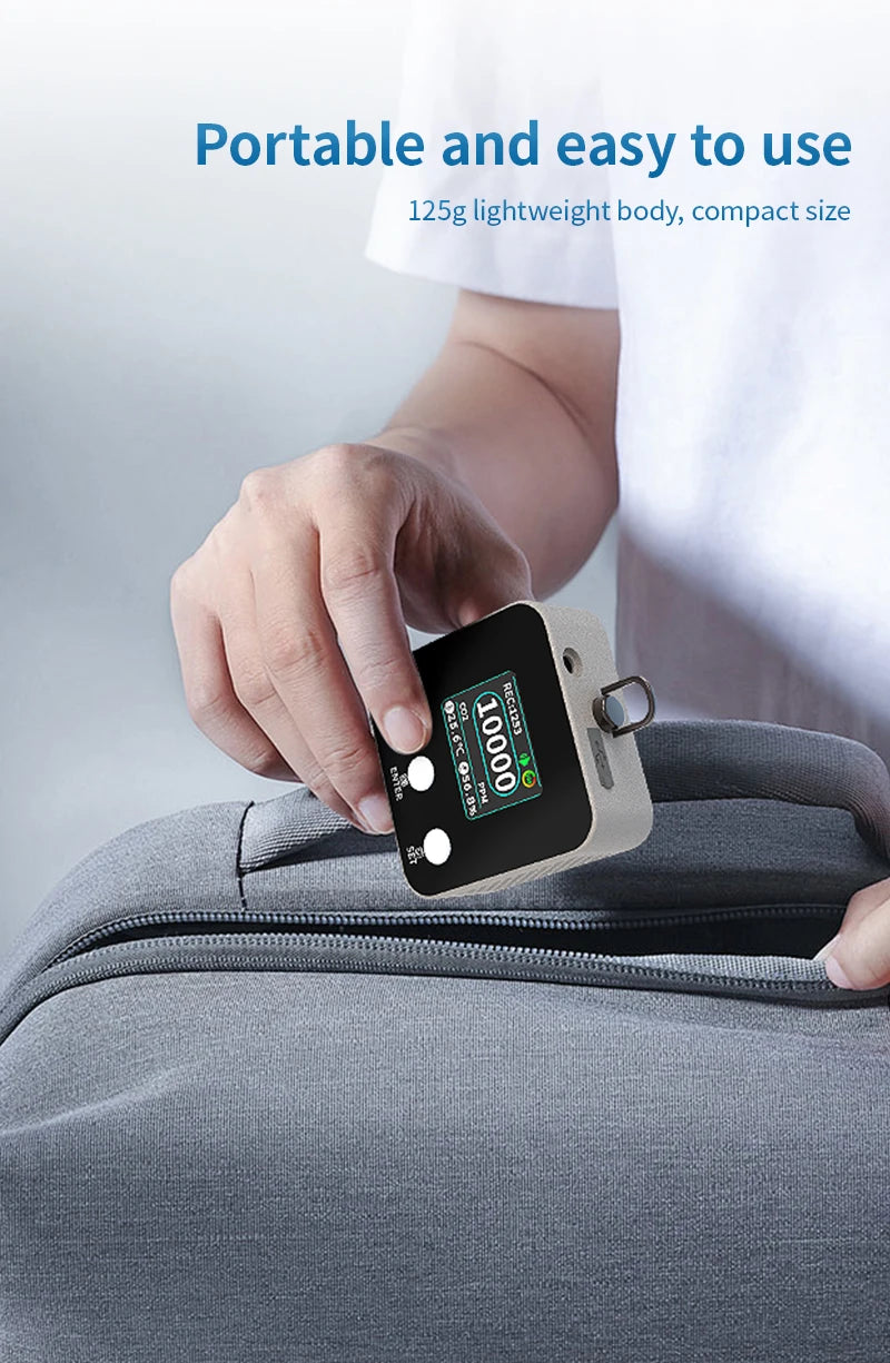 3-in-1 CO2 Monitor Air Quality Detector 10000ppm High Accuracy NDIR Sensor Temperature Humidity Tester USB Data Logger