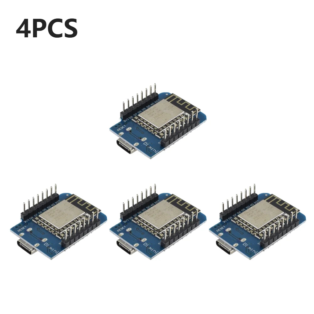 50/20/10/1PCS ESP-12F ESP8266 D1 Mini WIFI Development Board NodeMCU Lua IOT Wifi Welded Boards Type-C Interface Soldered Module