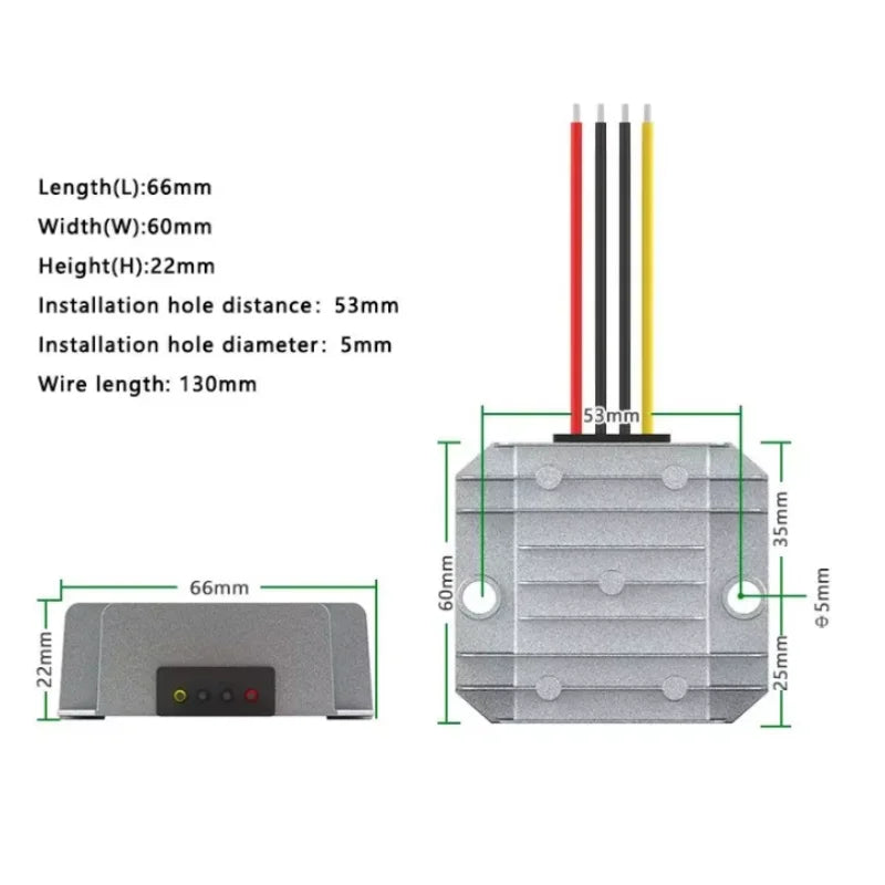 48V/36V/24V to 12V 5A 10A DC Power Converter Car Voltage Stabilizer DC DC Step-down Module