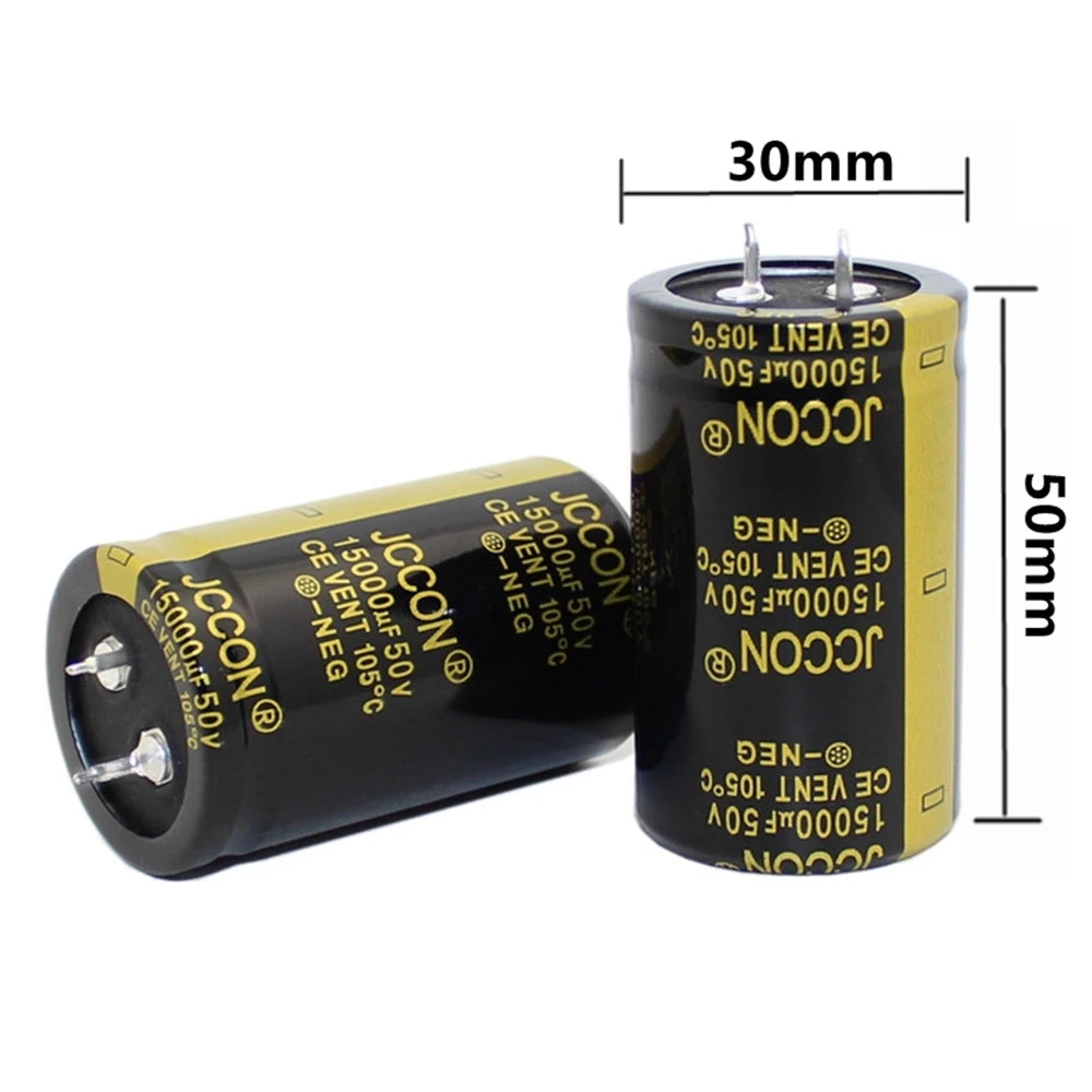 2Pcs JCCON 25V 35V 50V 63V 80V 100V 200V 400 450V 6800 10000UF 15000UF 22000UF 47000UF Power supply,Audio Electrolytic capacitor