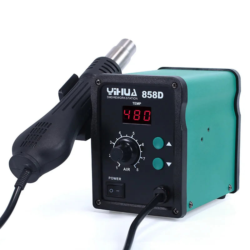 858D Digital Adjustable Constant Temperature Hot Air Desoldering Station Anti-Static Rework Welding Repair Tool