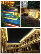 12V 24V 5m 10m 20m LED Strip Light IP68 Waterproof 2835 9 Colors Flexible Tape with 2pin Wire 120LED/m Bright Ribbon 0.5m 1m 2m