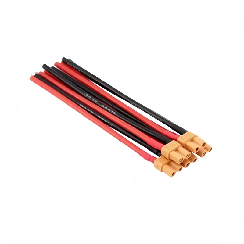 XT30 Pigtail Plug Male and Female Connector with 100mm 16AWG Tinned Wire Cable for RC Fixed wing Lipo Battery FPV Drone charger