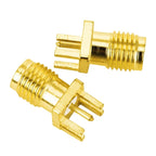 5Pcs SMA Female Jack Male Plug 1.6mm Adapter Solder Edge PCB Straight Angle Mount RF Copper Connector Plug Socket
