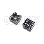 20pcs DIP-8 Round Hole Square hole 8 Pins 2.54MM DIP DIP8 IC Sockets Adaptor Solder Type IC Connector