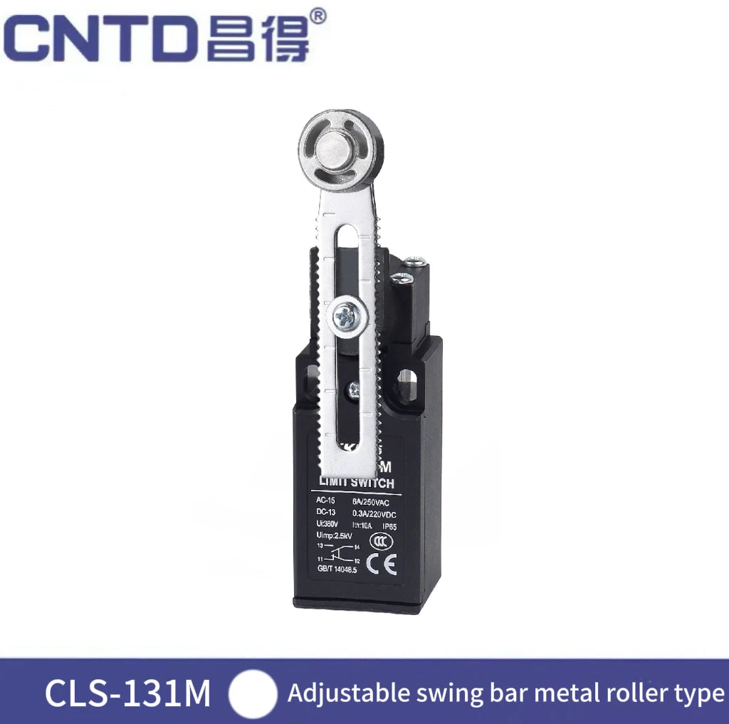 CNTD CLS-131M Limit Switch IP65 Waterproof Oilproof 1NO 1NC Snap Action 6A AC250V 0.3A DC220V Dual Circuit Long Life Compact