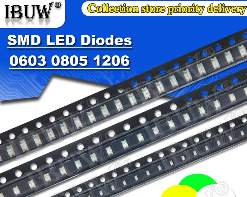 1Reel 0402 0603 0805 1206 1210 smd led Red Yellow Green White Blue light emitting diode Clear LED Light Diode Set