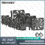 EC Axial Fan 60mm 80mm 90mm 120mm Ball Brushless Fan Cooler AC 110V 120V 220V 230V 240V Computer Case Fan 6025 8025 9225 12038