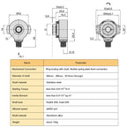 BiSS C Single-turn 24 Bit Absolute Encoder KM42 Hollow Shaft 6mm Cheap Absolute Rotary Encoder Servo Motor Encoder