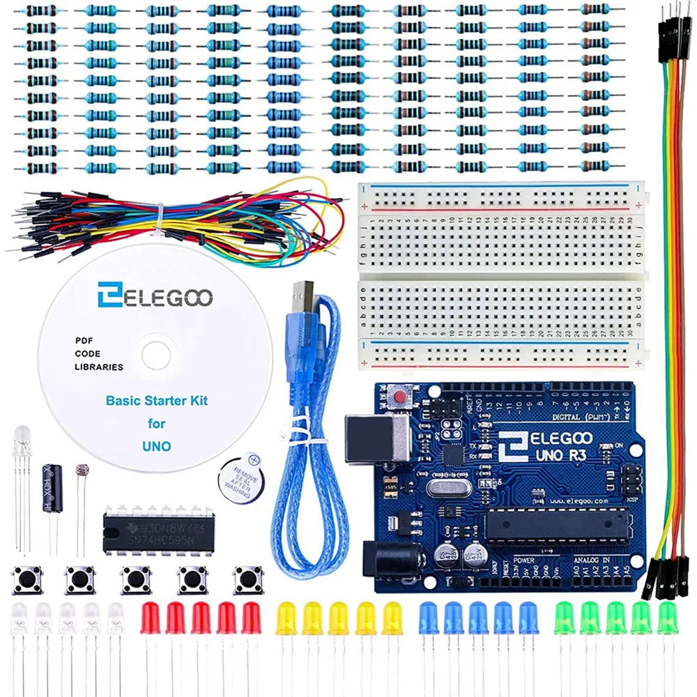 ELEGOO UNO Project Basic Starter Kit with Tutorial and UNO R3, Compatible with Arduino® IDE — DIY Electronic Kit