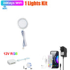 1 2 3 5 6 8 Lihgts RGB LED Cabinet Light 12V WiFi Bluetooth 24Key 44Key Remote Control Power Kit for Kitchen Wardrobe Lighting