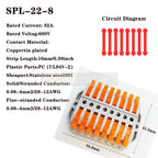 Wire Connectors KV-223-2 Terminal Block Push-in Quick Connector Docking Wiring Connector Electrical Plug-in Fast Cable Connector