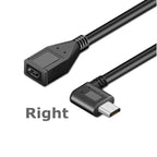 30cm 90 Degree Right & Left Angled Micro USB 5Pin Male to Female M/F Extension Connector Adapter Cable for Mobile Phone Tablet