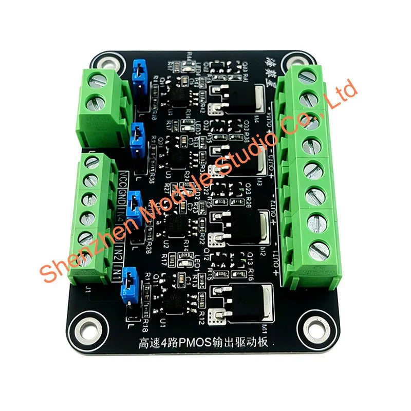 High-Speed 4-Channel P-MOSFET Module Optically Isolated Signal Amplification Control Board for Microcontrollers & PLC