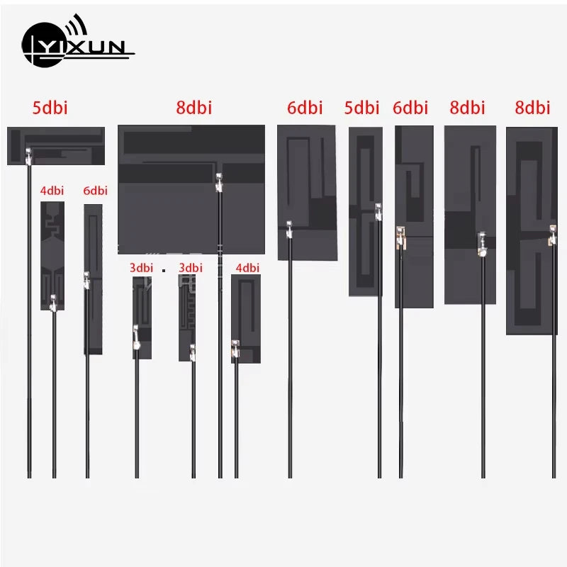 2PCS GSM GPRS 2G 3G LTE 4G Internal FPC Soft Board Antenna Siginal Booster Amplifier MHF1 RG1.13 20cm Cable 8dbi 700-2700MHz