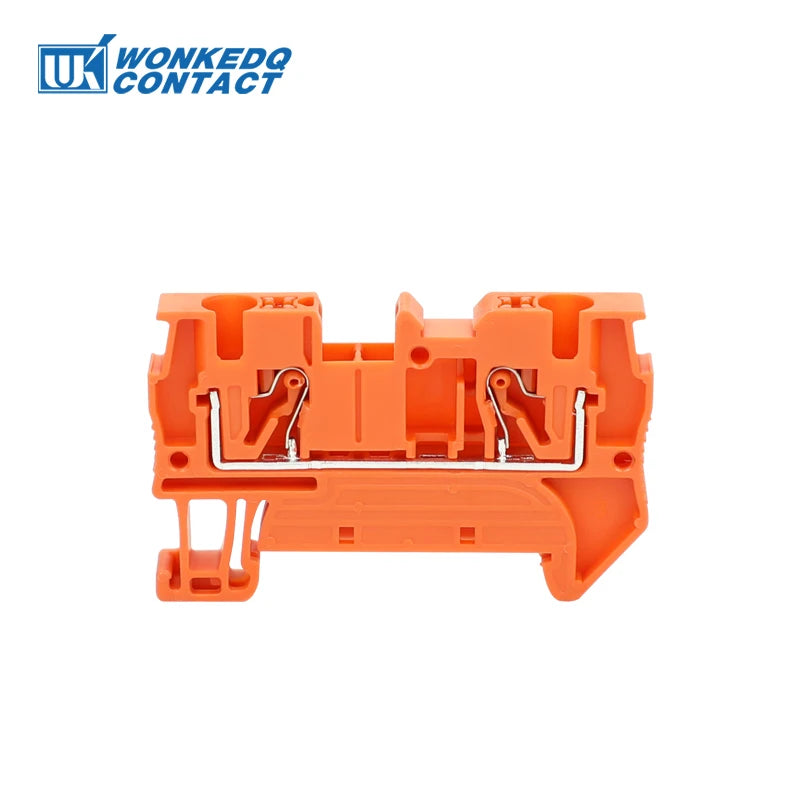 10Pcs PT4 Push-in Terminal Strip Plug PT-4 4mm² Cable Connector Electrical Connect Din Rail Screwless Terminal Block PT 4