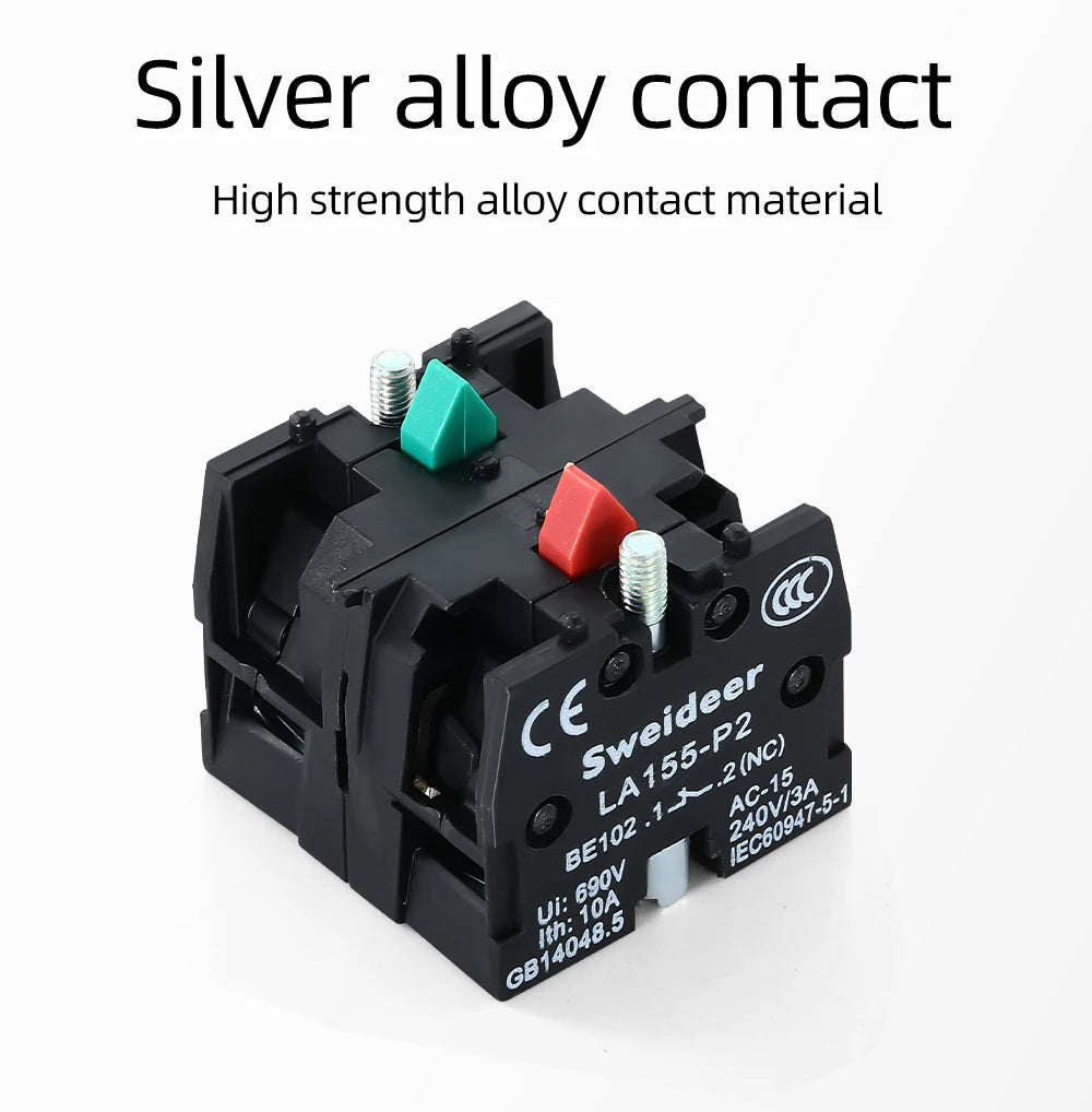220V Emergency Stop Button Switch Rotate Locking XB2-BS542 BS442 BS642 BS142 10A Key Power Starter for Electrical Panelboad 22MM