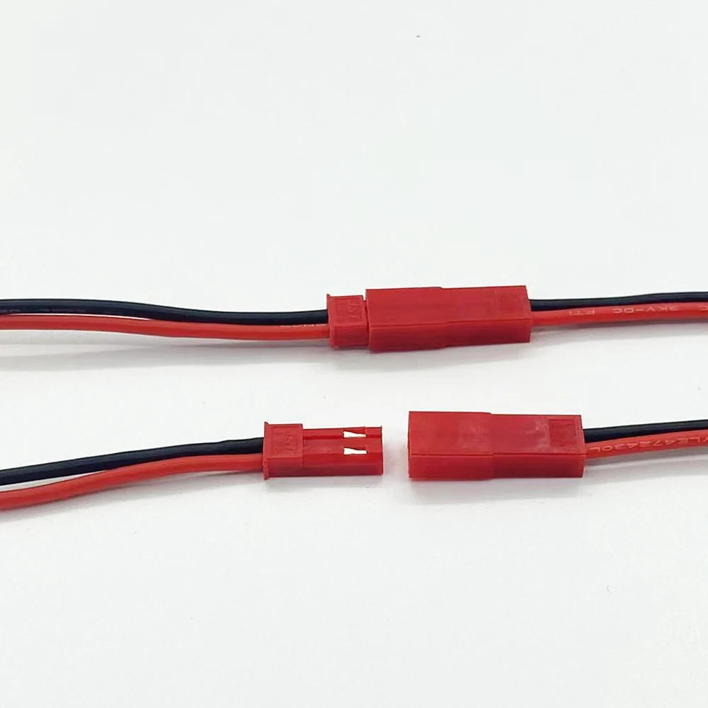 10Pair 22AWG JST 2Pin Connector Cable Pitch 2.54mm JST Male Female Jack Soft Silicone DIY RC Battery Wire Connectors 10/15/20CM