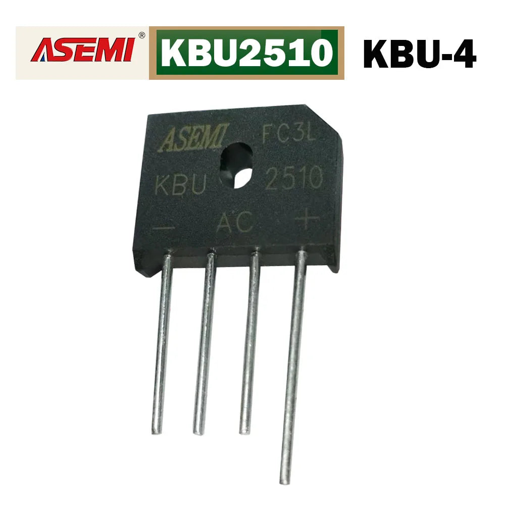 5PCS KBU2510 25A 1000V Rectifier Bridge