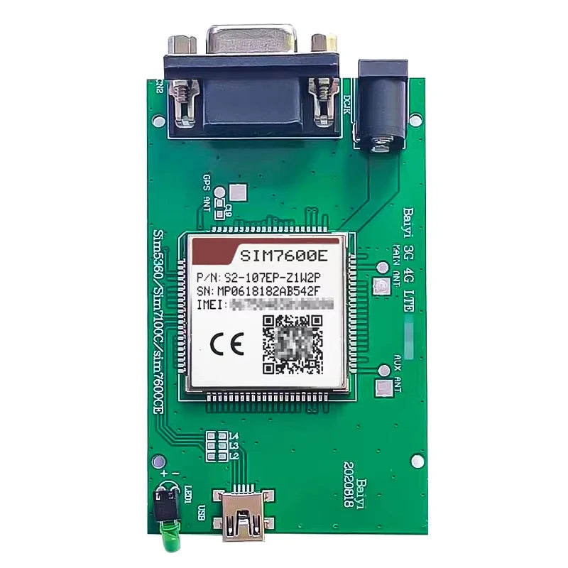 Industrial 4G LTE Modem Built-in SIM7600E SIM7600G Global SIM7600SA SIM7600A Cat1 Module RS232 USB 4G GPS Receiver
