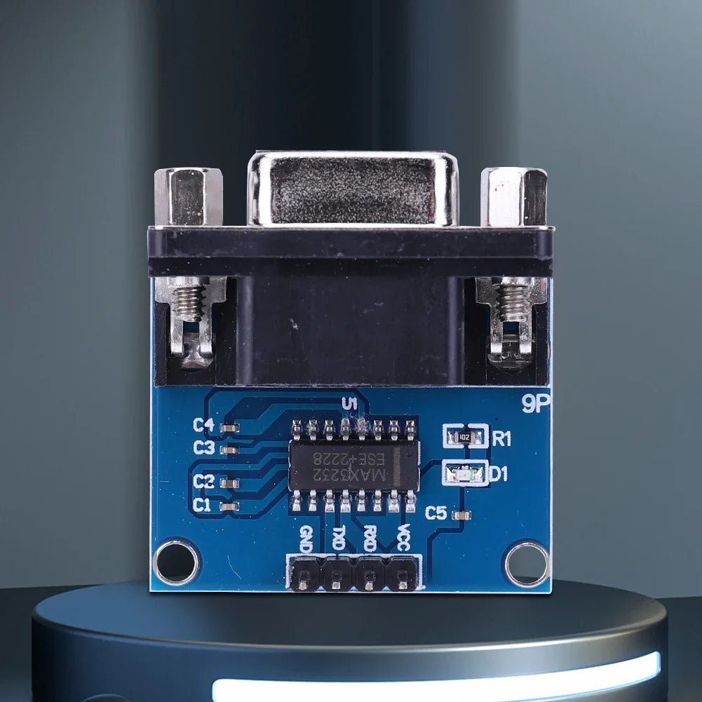 1-10PCS MAX3232 RS232 to TTL Serial Port Converter Module TX RX VCC GND Female DB9 Connector 3.3V-5.5V MAX232 Flashing Board