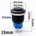 16mm 19mm 22mm Black On Off Metal Button Switch Car Power Start Stop Led Light Waterproof Reset Latching With Socket 5V 12V 220V