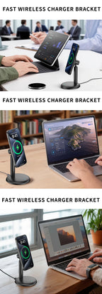 15W Strong Magnetic Wireless Chargers for iPhone Samsung Xiaomi Office Home Travel Desktop Fast Charger Mobile Phone Holder