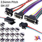 1 Set 2A 3A JST SM Plug DC Magnetic Pogo Pin Connector 2 3 4 5 6 Pin Male Female 2.54 mm Socket Adapter for LED Strip Lamp