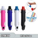 Hot Air Gun 220V Electric Power Hot Dryer Mini Heat Gun Reliable Soldering Temperature Blower DIY Crafts Shrink Tubing Car Wrap