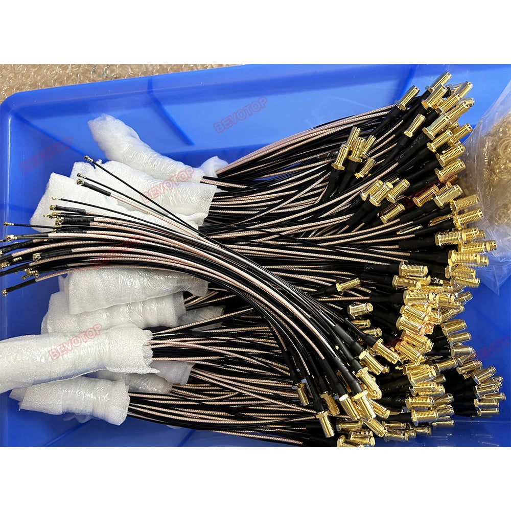 10PCS/LOT DIY SMA to IPX Splitter SMA Female to 1xMini MS156 +2x MHF4 RF4 Female RG178 RF1.13 Cable Antenna Jumper Pigtail