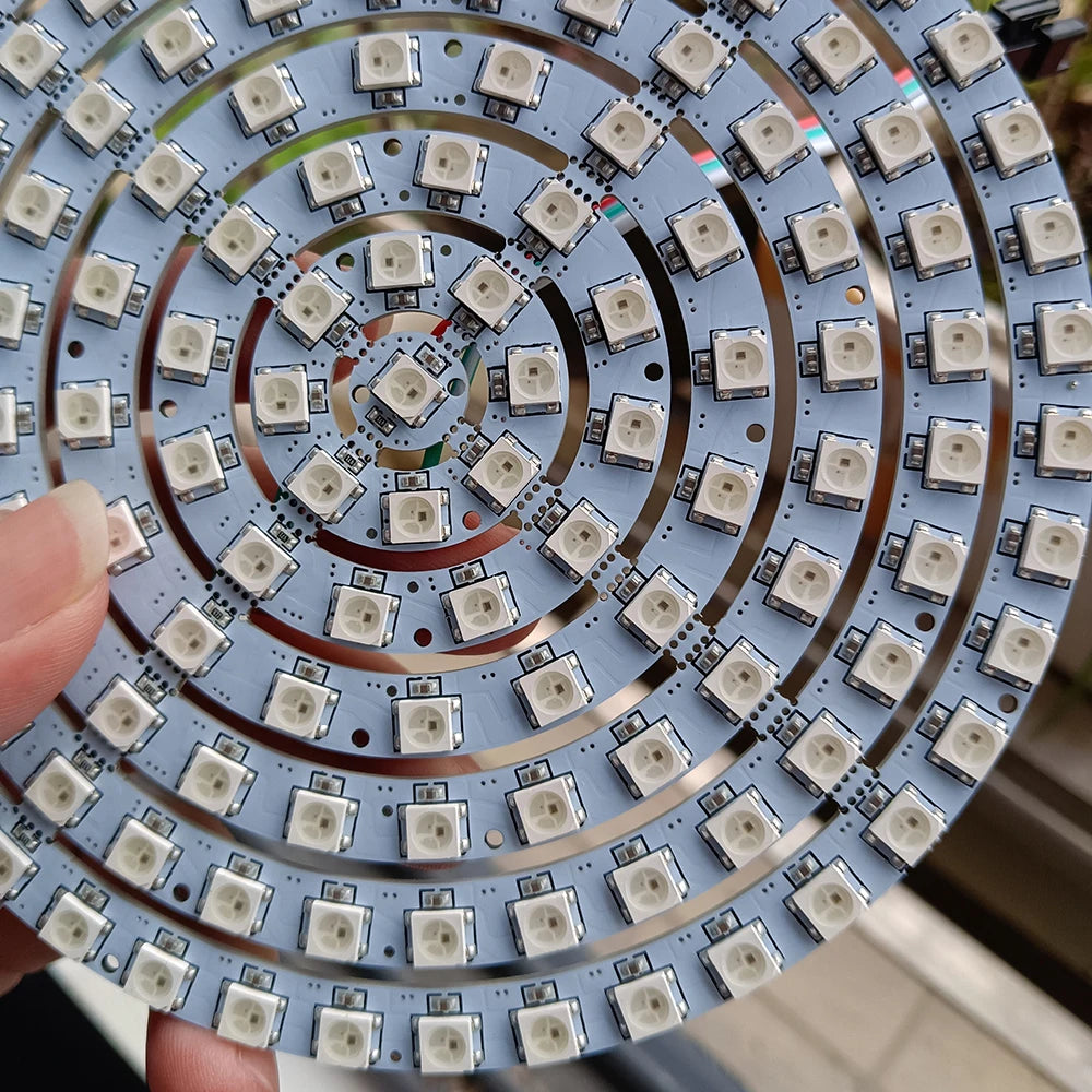 DC5V 12V WS2812B SK6812 Luces Led Ring Smart 5050 RGB BuiIt-in IC 3Pin Individually Addressable Pixel Round Modules Light