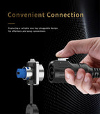 EW-LP16 Type-C USB 3.1 5A Female Socket Rear Nut Locking Jack Panel Mount Connector Waterproof Fast Charging Data Wire Cable