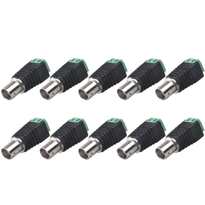 4/10Pcs BNC Male Female Q9 Plug Socket Adapter Connector with Screw Terminal for Audio Video CCTV Surveillance Camera
