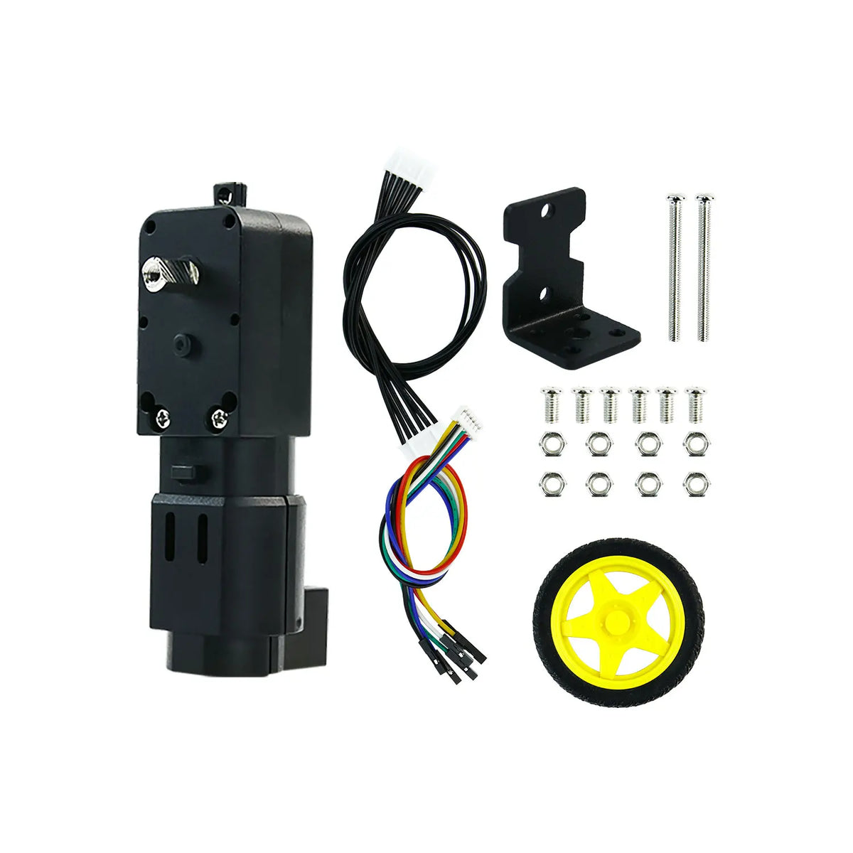 High Precision Hall Encoder TT DC Geared Motor with Encoder AB Phase Tachometer Code Disc Support PID Control for DIY Smart Car