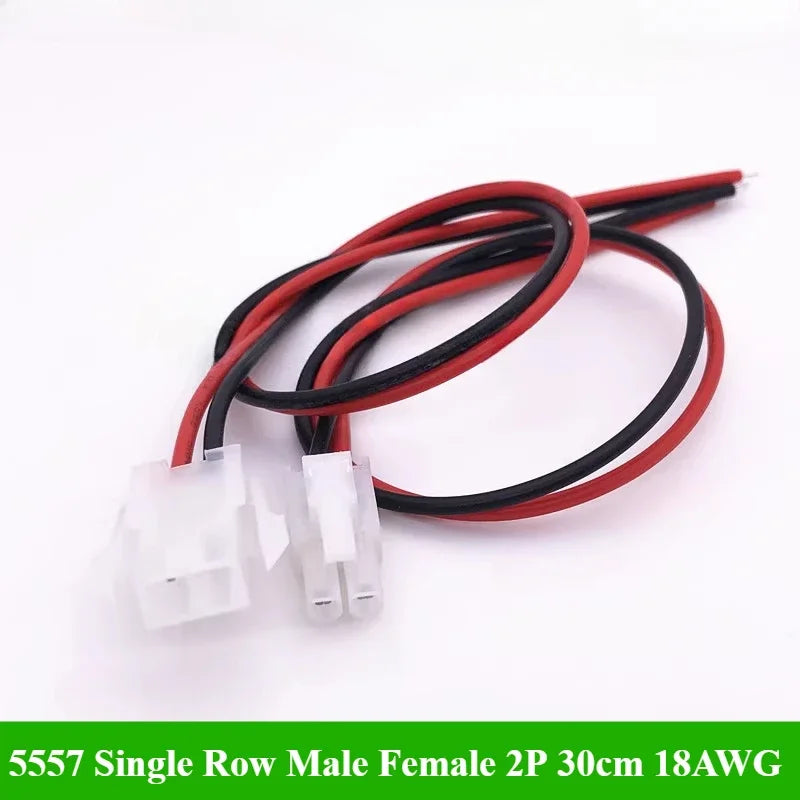 1/5/10Set Mini-Fit 4.2mm Automobile Harness Connector 5557 Single Row 2/3/4/5/6P Male Female Plug Socket Wire Length 30cm 18AWG