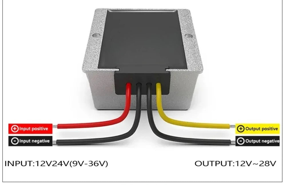 9-36V to 12V/13.8V/15V/19V/20V/24V/28V 5-30A Boost Buck DC Converter Voltage Stabilizer Supply Regulator Module for Cars Solar