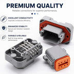 DT13 Series  Waterproof  Automotive PCB Right-Angle Header Connector 2/3/4/6/8/12Pin Male/Female Kit for Car Truck Bus Marine