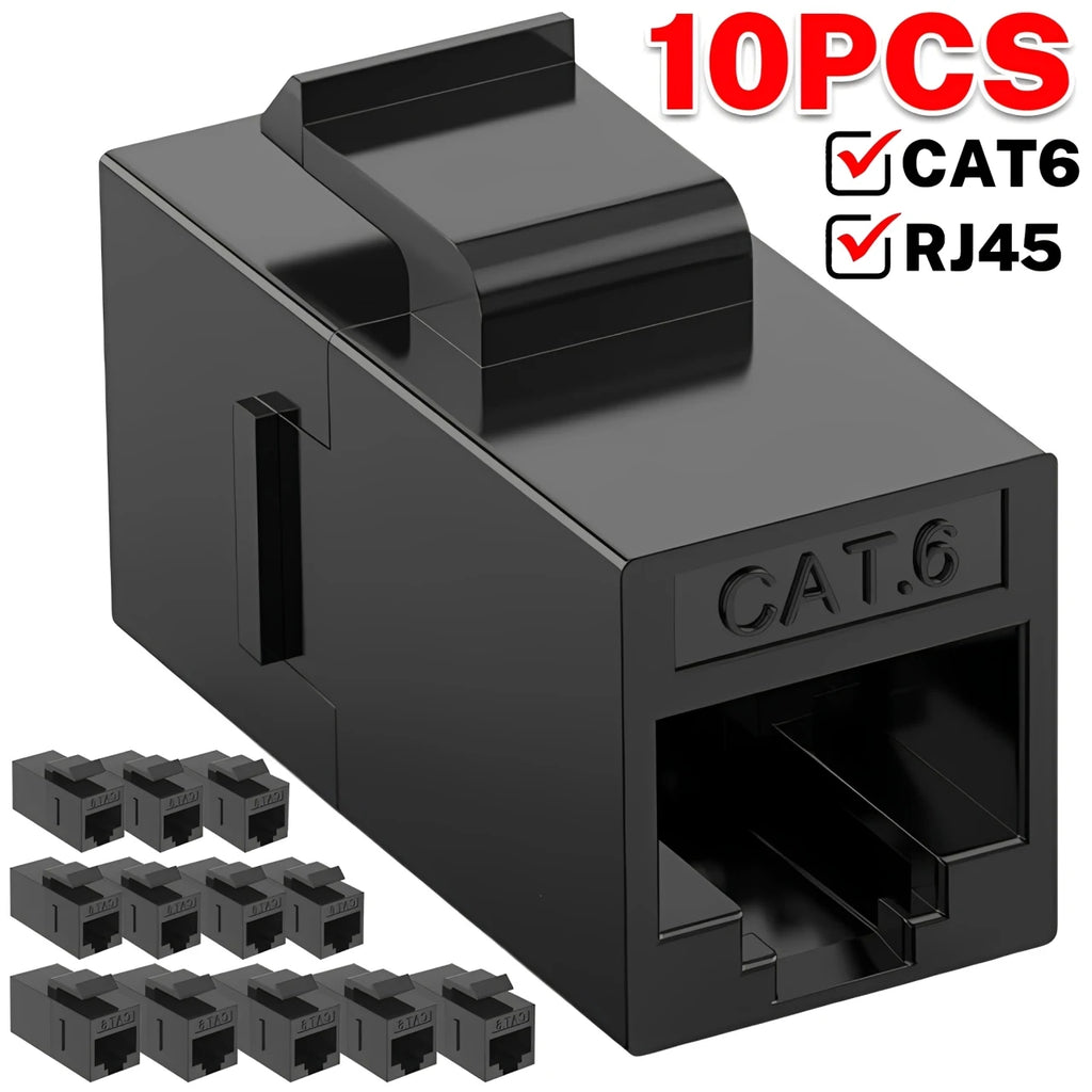 10/6/2PCS CAT6 RJ45 Keystone Jack Coupler Cat6 RJ45 Keystone Couplers Ethernet Connector Female To Female Lan Cable Extender