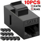 10/6/2PCS CAT6 RJ45 Keystone Jack Coupler Cat6 RJ45 Keystone Couplers Ethernet Connector Female To Female Lan Cable Extender