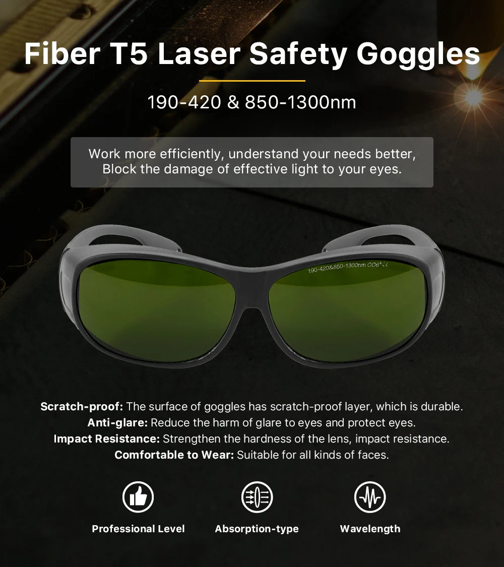 Cloudray 1064nm OD6+ Laser Safety Goggles Protective Glasses Shield Protection Eyewear For YAG DPSS Fiber Laser